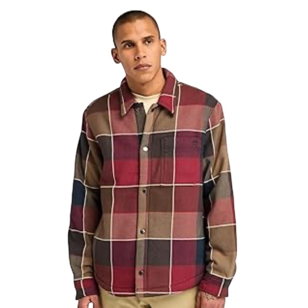 Timberland Plaid Overshirt w/ Fleece Lining - Multi Color - Size: Medium